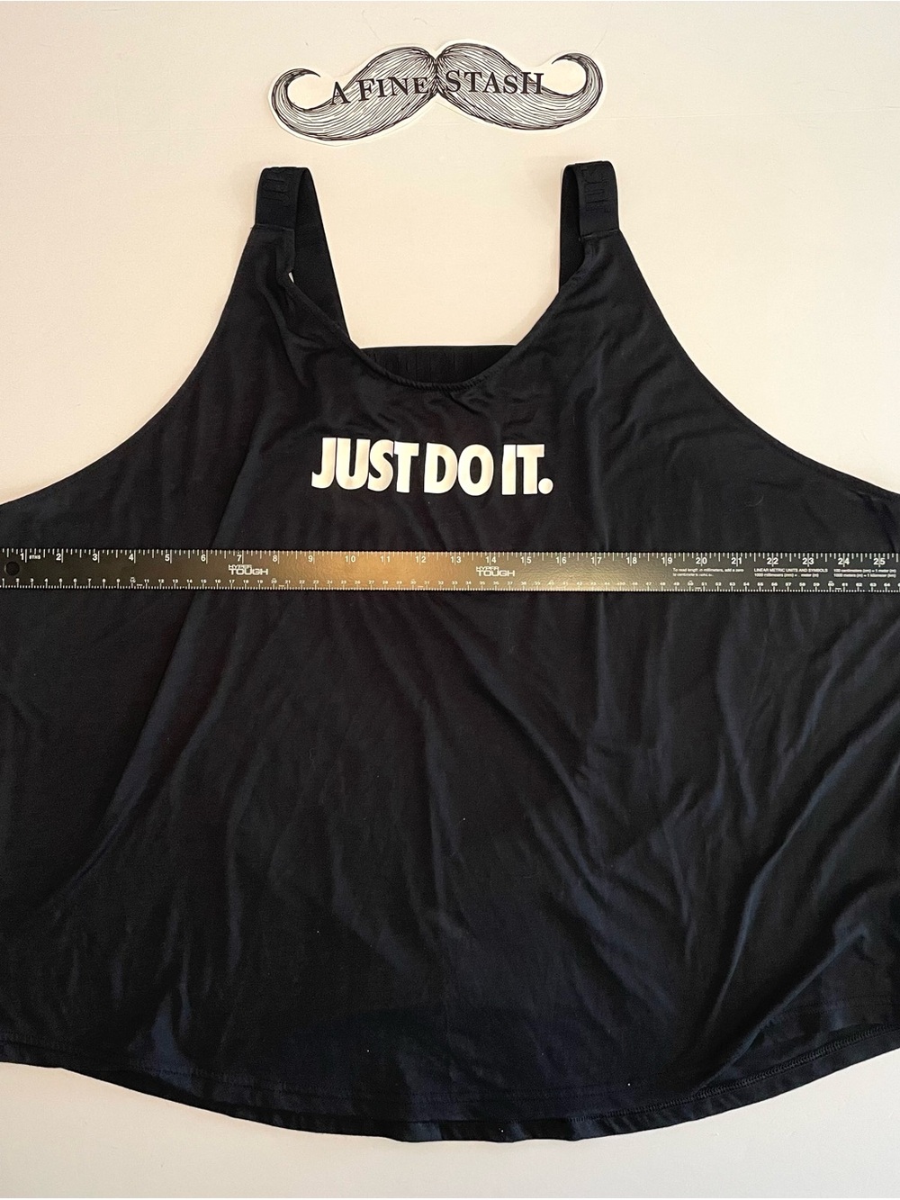 Nike Women’s Black Tank Top with White "JUST DO IT." Logo